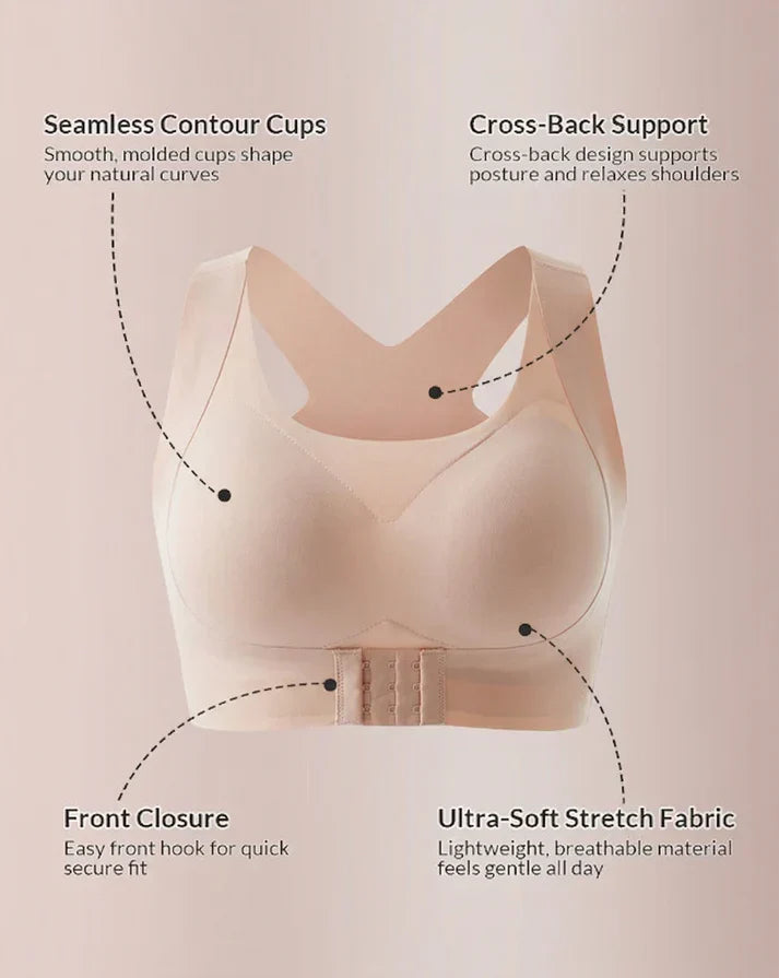 Last Day: Up to 30% Off Tiworld™ Front Closure Cross-Back Wireless Bra for Comfort & Support