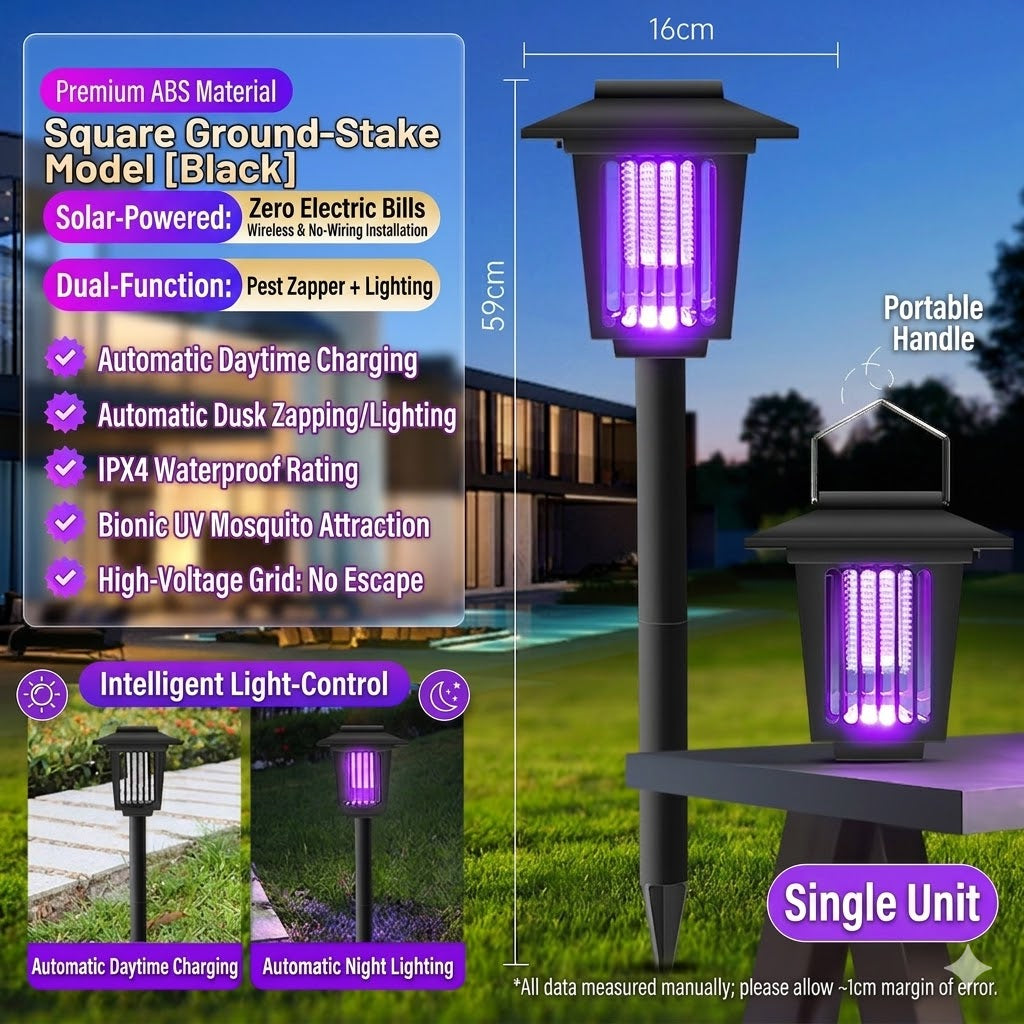 ⏰ Last Day! 2-in-1 Solar Bug Zapper & Waterproof Outdoor Path Light Bundle