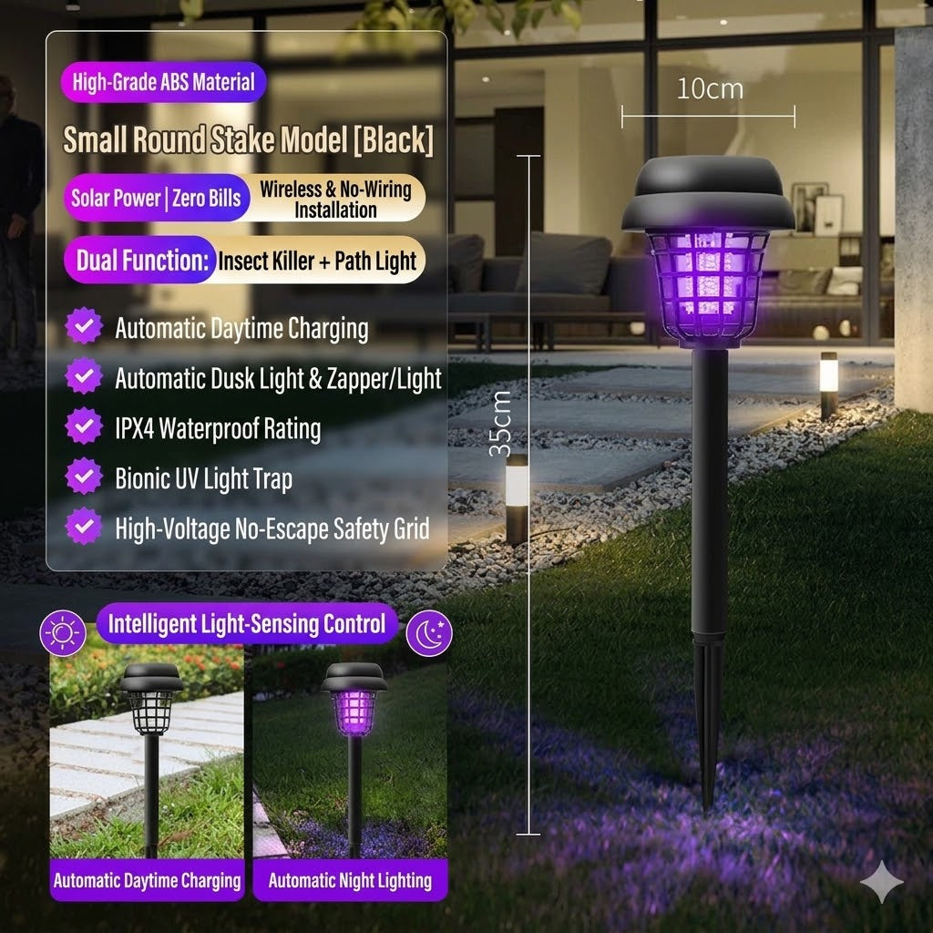⏰ Last Day! 2-in-1 Solar Bug Zapper & Waterproof Outdoor Path Light Bundle