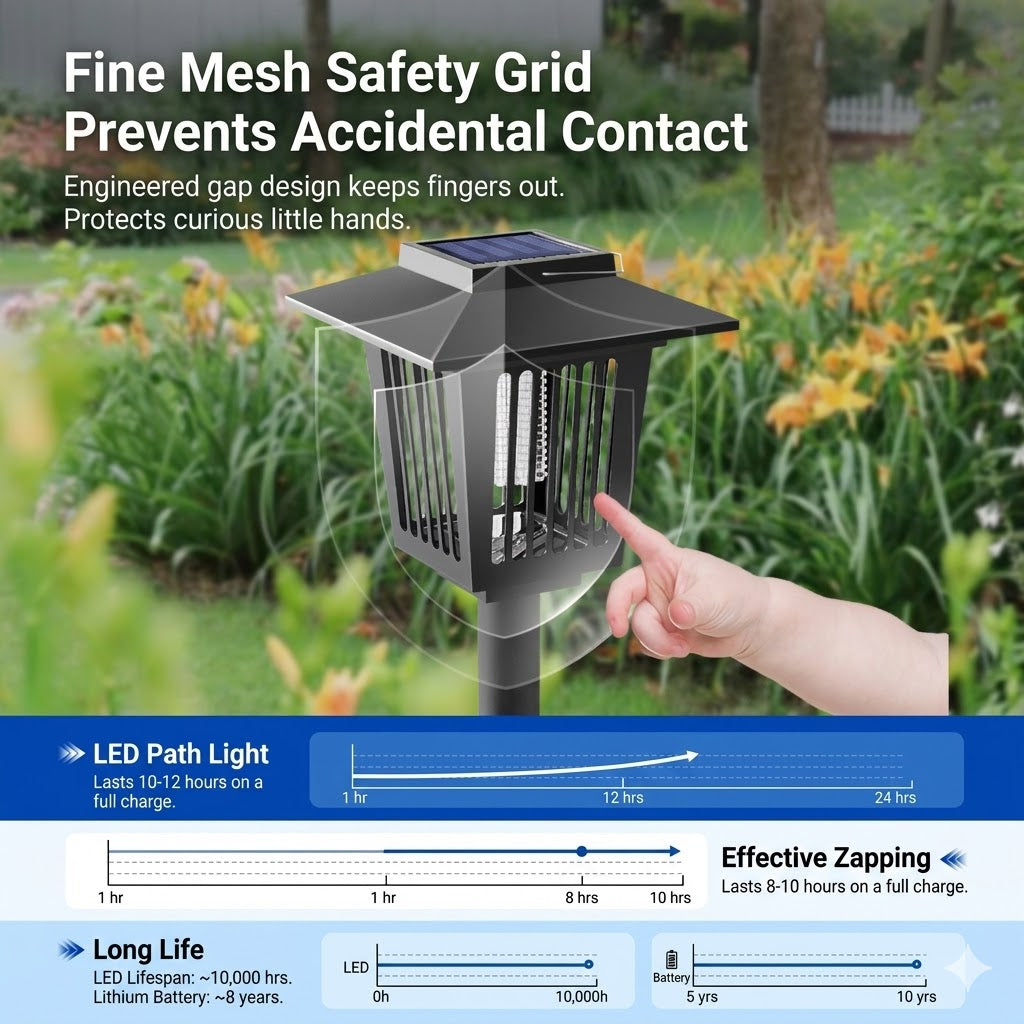 ⏰ Last Day! 2-in-1 Solar Bug Zapper & Waterproof Outdoor Path Light Bundle